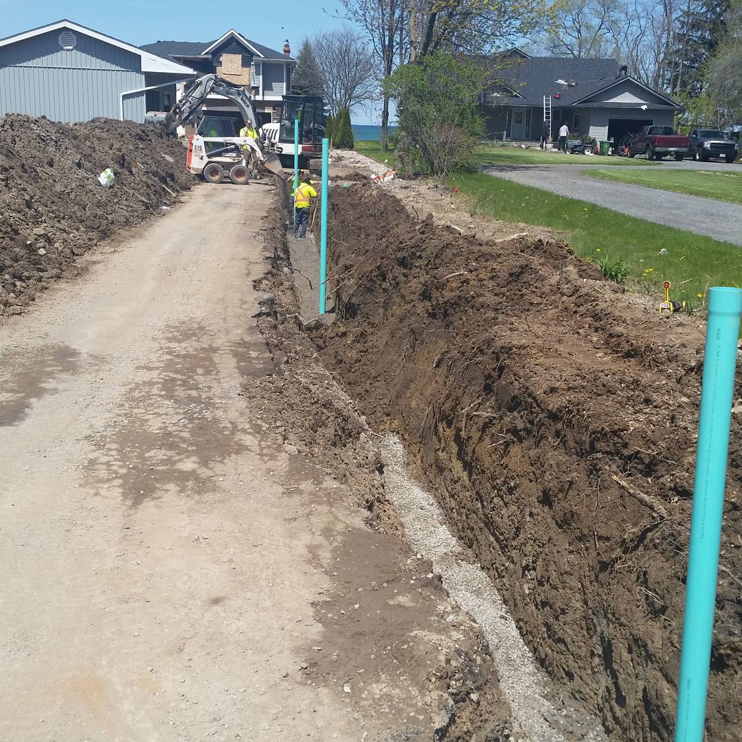 Sanitary sewer lateral cleanout installation as required by Ontario Building Code in Hamilton