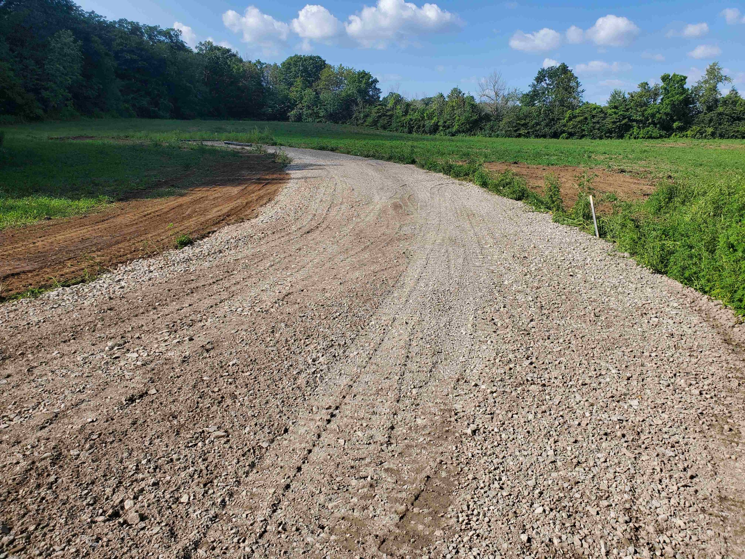 Private gravel laneway constructed for future land development in Burlington