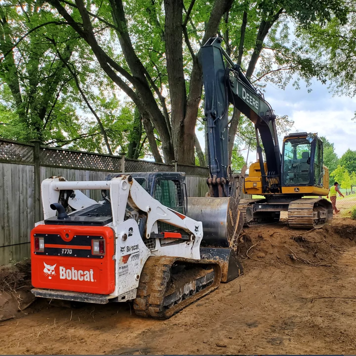 Excavation and installation of a roadway and driveway in Burlington