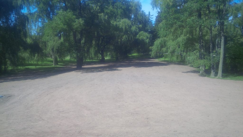 Completed grading over a septic leaching bed