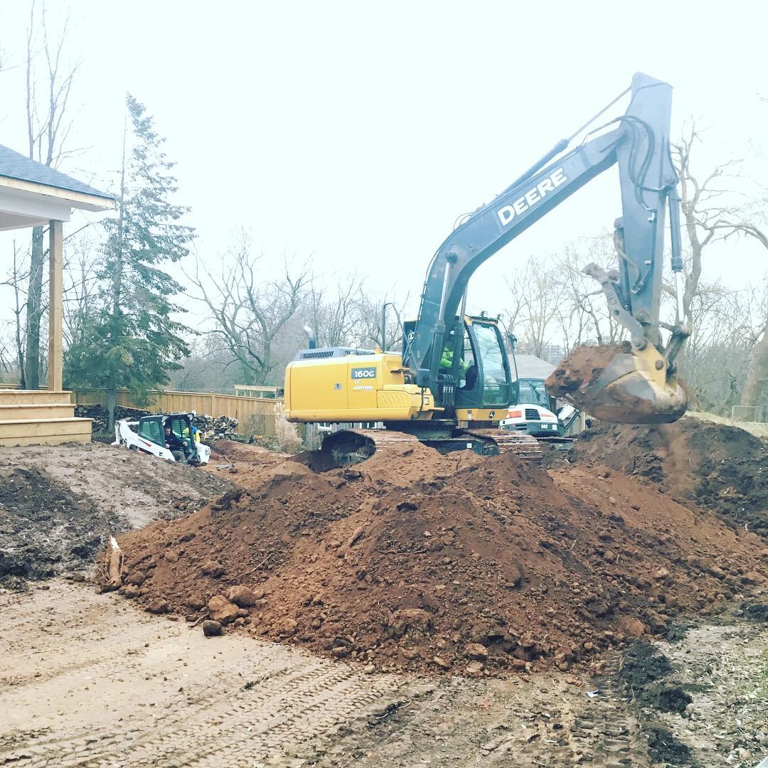 Clean fill removal during septic bed construction in Burlington to ensure proper site preparation.