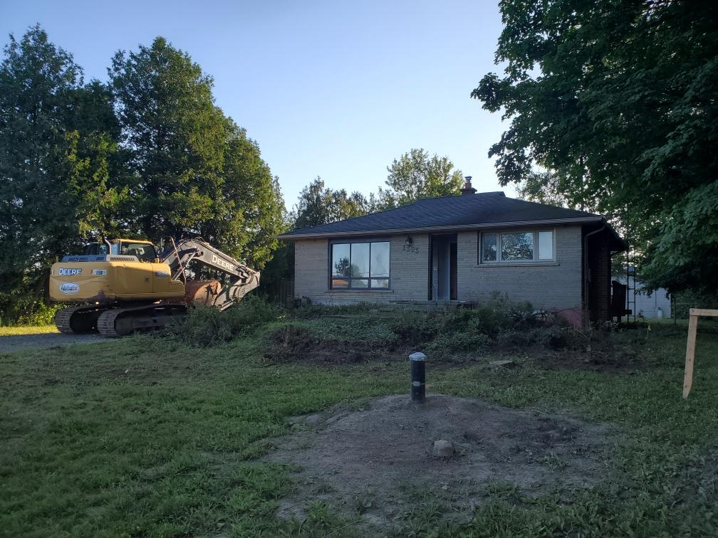 Residential demolition project in Ancaster awaiting Alpha Ex's professional team