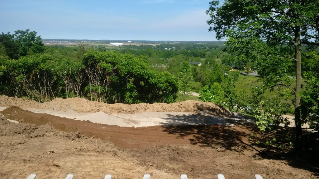 A hillside property planned for a septic installation